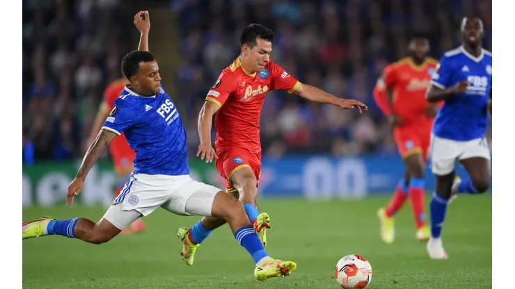 Chucky Lozano sumó 63 minutos en la igualdad de Napoli frente a Leicester City