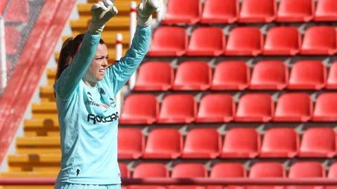 Balbina Treviño como portera de Centellas del Necaxa en el Apertura 2019.