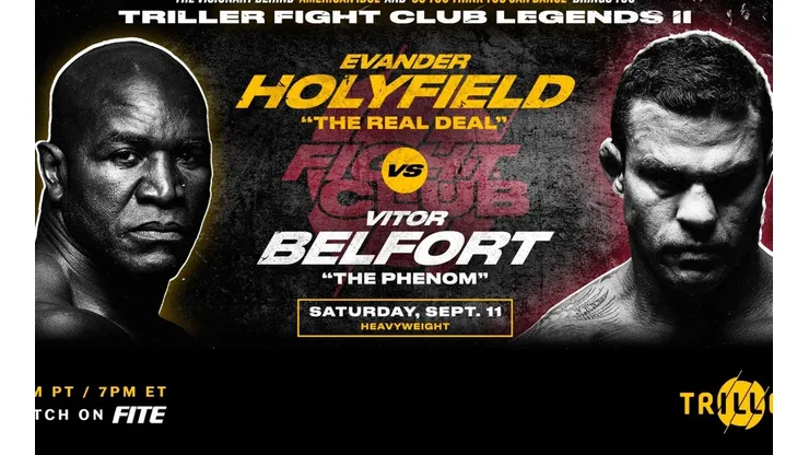 Evander Holyfield vs Vitor Belfort: Cartelera completa del Club de las Leyendas