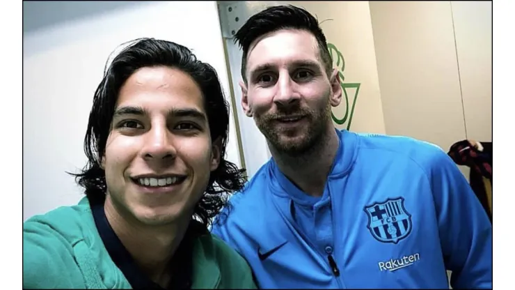 Diego Lainez conoció a Lionel Messi en 2019.