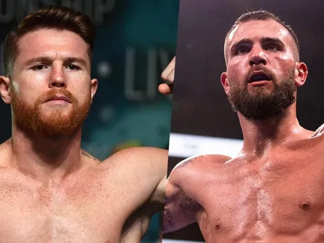 Así fue el primer cara a cara que tuvo Caleb Plant con el Team Canelo