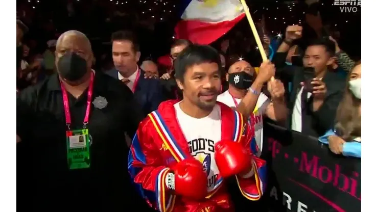 Así fue la caminata de Manny Pacquiao al cuadrilátero tras más de dos años de inactividad