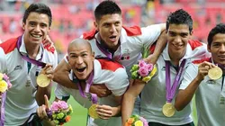 Rodríguez, Enríquez, Peralta, Jiménez y Aquino con el oro de Londres 2012.