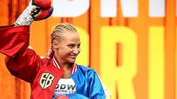 Las fotos del esperado encuentro entre La Bombardera Rubia y Dillian Whyte