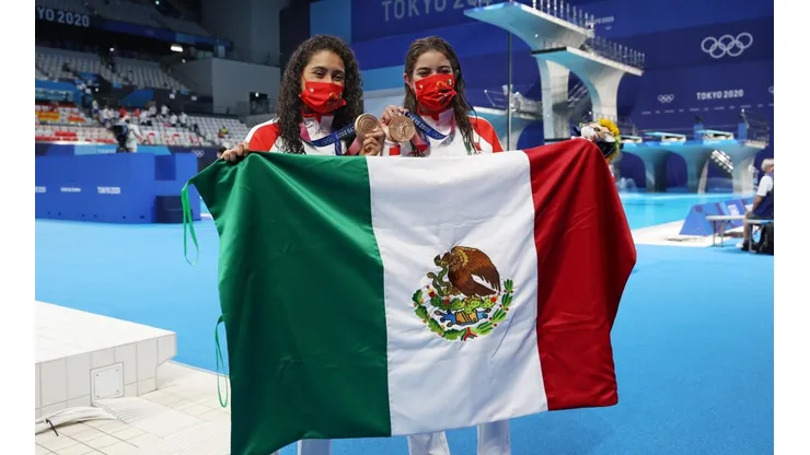 Alejandra Orozco y Gabriela Agúndez en las semifinales de Trampolín de 10 metros en los Juegos Olímpicos. (Getty Images)