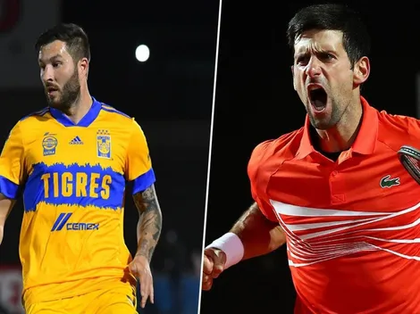 Una selfie para la historia: André-Pierre Gignac y Novak Djokovic, juntos en la Villa Olímpica