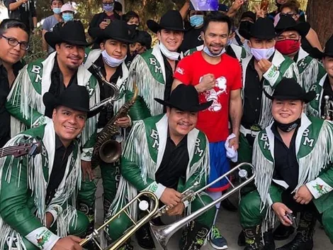 ¡Un paisano más! Manny Pacquiao entrenó al ritmo de la música mexicana
