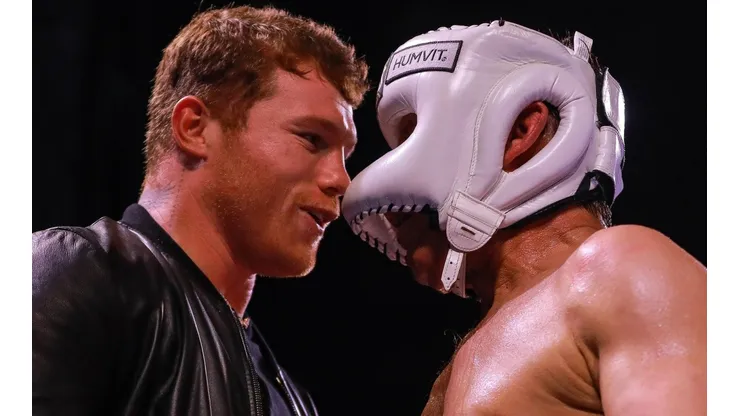 Reynoso no ocultó su emoción ante las palabras de Chávez sobre Canelo. (Foto: Getty)