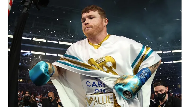 Canelo Álvarez durante su última pelea ante Billy Joe Saunders.