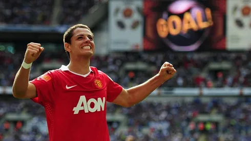 Chicharito Hernández en el Manchester United.
