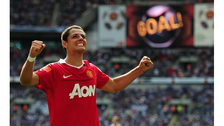 Chicharito Hernández en el Manchester United.