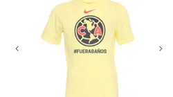 Un usuario en Twitter diseñó una playera del América con el estampado de #FueraBaños.