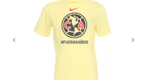 Un usuario en Twitter diseñó una playera del América con el estampado de #FueraBaños.