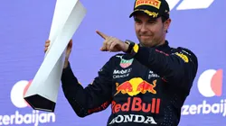 Sergio Pérez festejó con su familia el GP de Bakú.