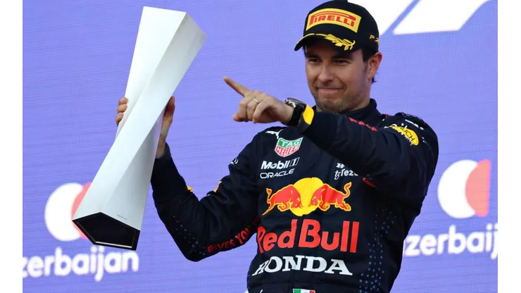Sergio Pérez festejó con su familia el GP de Bakú.