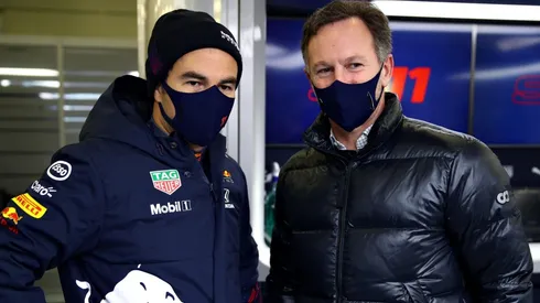 Checo Pérez y Christian Horner, de Red Bull Racing. (Getty Images)