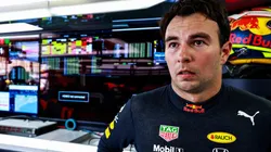 Sergio Pérez calienta motores para la carrera del GP de Mónaco.