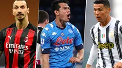 Zlatan Ibrahimovic, Hirving Lozano y Cristiano Ronaldo, fecha 38 de la Serie A (Fotos: Getty Images)