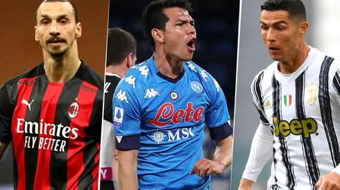 Zlatan Ibrahimovic, Hirving Lozano y Cristiano Ronaldo, fecha 38 de la Serie A (Fotos: Getty Images)