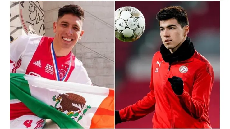 Edson Álvarez y Erick Gutiérrez, futbolistas mexicanos en Países Bajos.