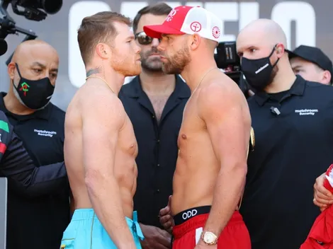 ¡Hay guerra! Canelo Álvarez y Billy Joe Saunders superaron un pesaje picante