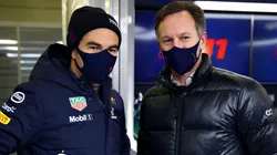 Checo Pérez y Christian Horner, miembros de Red Bull Racing.