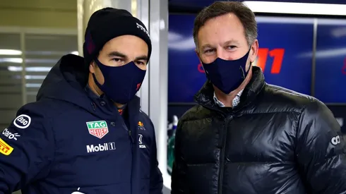 Checo Pérez y Christian Horner, miembros de Red Bull Racing.