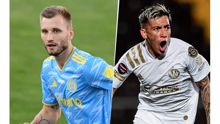 Kacper Przybyłko y Ezequiel Barco, Concachampions (Fotos: Getty y Atlanta United vía Twitter)
