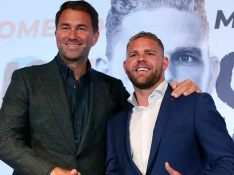 A cinco días de la pelea con Canelo Álvarez, Eddie Hearn y Saunders continúan enfrentados