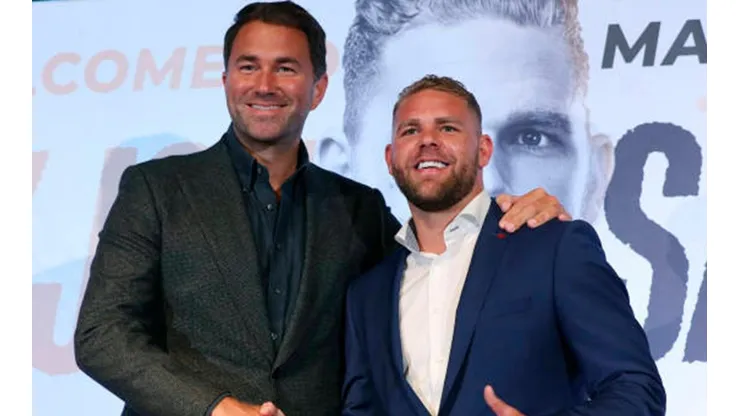 A cinco días de la pelea con Canelo Álvarez, Eddie Hearn y Saunders continúan enfrentados