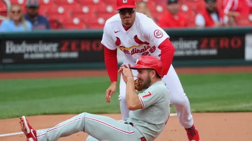 Matt Joyce y Nolan Arenado