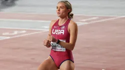 Chari Hawkins está participando en sus primeros Juegos Olímpicos.