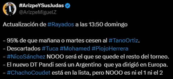 Fernando Ortiz tiene todo listo para no seguir en Rayados. [Foto Redes Sociales]