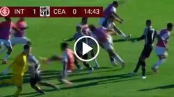 Inter y Ceará protagonizaron una batalla campal