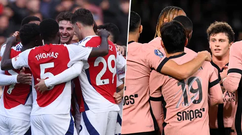 Las alineaciones del encuentro entre Arsenal y PSG.