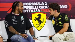 Lewis Hamilton dialoga con Charles Leclerc