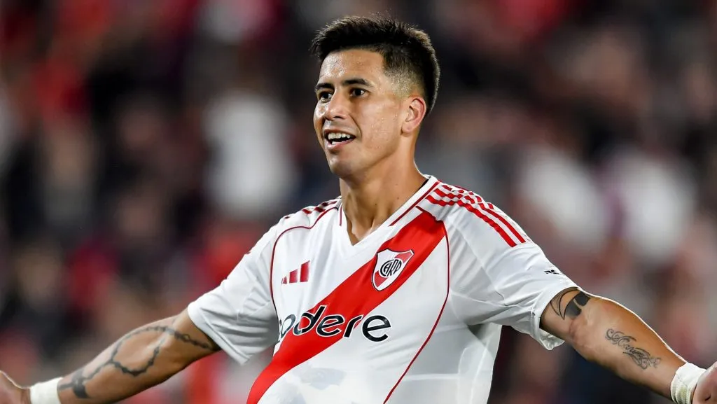 Maxi Meza es una pieza clave en River, pero no podrá estar presente en la Bombonera ante Boca. (GETTY IMAGES)