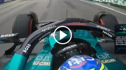 Fernando Alonso protagonizó el momento del día en Singapur