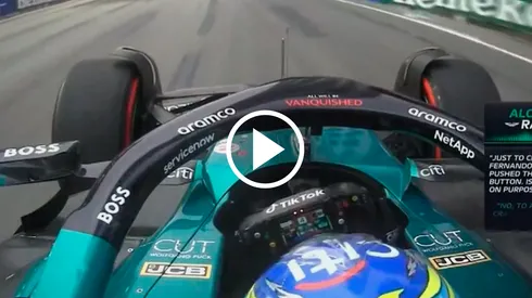 Fernando Alonso protagonizó el momento del día en Singapur