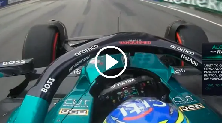 Fernando Alonso protagonizó el momento del día en Singapur