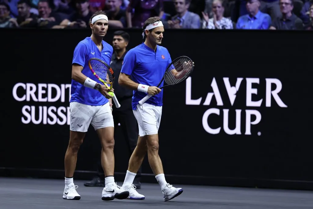 Rafael Nadal y Roger Federer jugaron juntos en la Laver Cup 2022 (IMAGO)