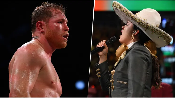 La respuesta de Canelo Álvarez a la equivocación de Camila Fernández en el himno de México