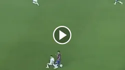 El momento de la lesión ocurrida a los 42 minutos del primer tiempo.