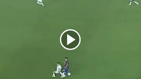 El momento de la lesión ocurrida a los 42 minutos del primer tiempo.