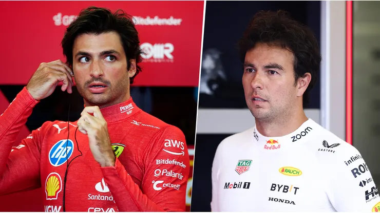 Carlos Sainz casi provoca un choque con Checo Pérez