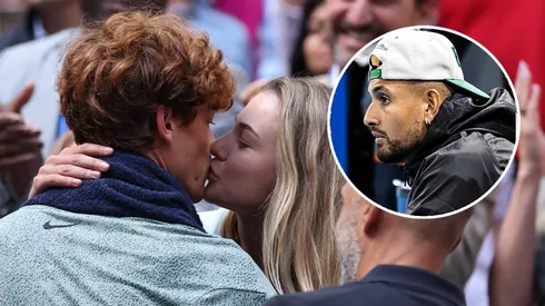 Jannick Sinner se besó con Anna Kalinskaya tras la final del US Open