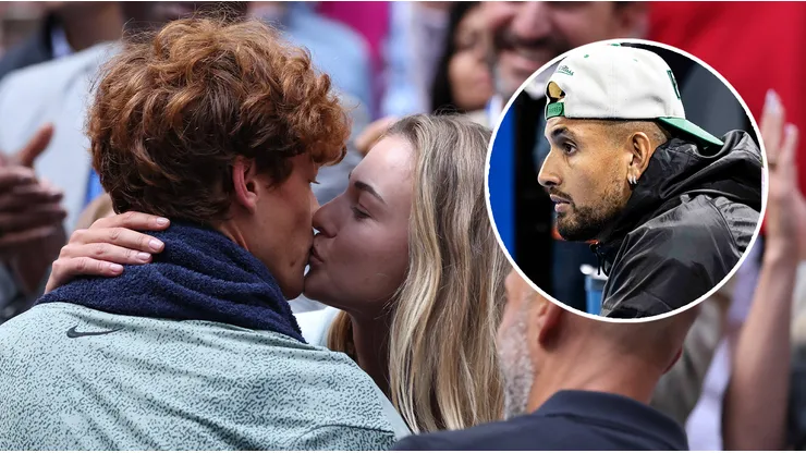 Jannick Sinner se besó con Anna Kalinskaya tras la final del US Open
