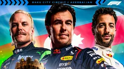Checo Pérez protagonizó el póster del GP de Azerbaiyán 2024