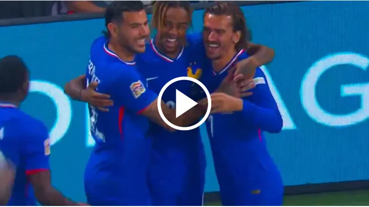 El festejo del equipo francés.