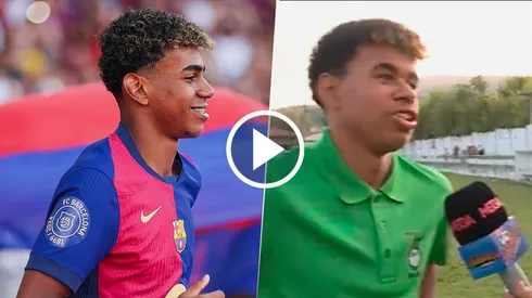 El increíble parecido físico entre Lamine y su 'clon'.